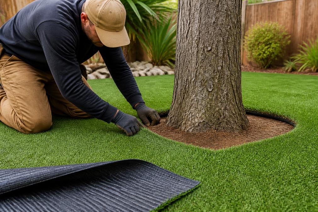 How to Install Artificial Grass Around Trees
